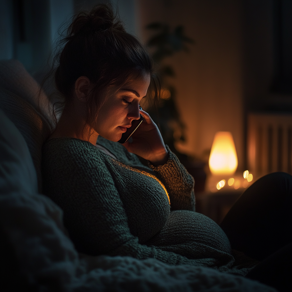 Femme enceinte stressée